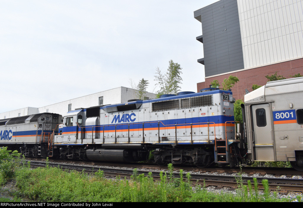 MARC GP39 in the consist on Train # 875