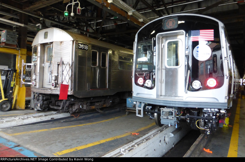 NYCT R32 3618 & R179 3065