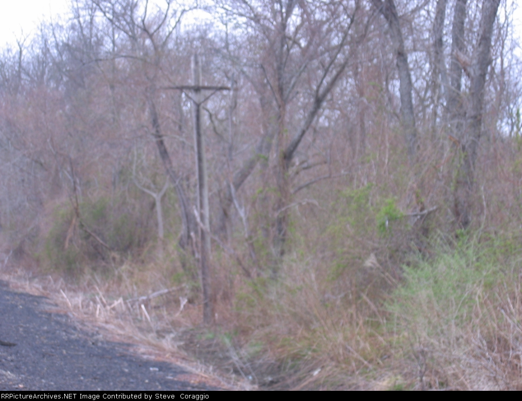 Trackside Relics, Old telephone pole with one arm mast, North of ...