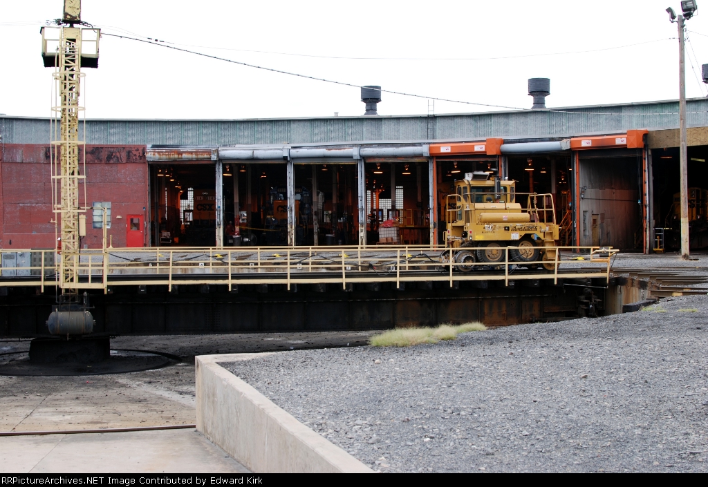 Cumberland Md. CSX Maintenance Shop from Virzinia Ave. Turntable Tractor