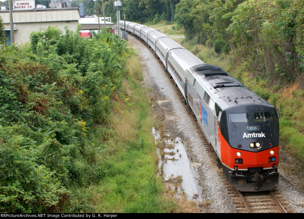 Unit 156 on train 156 as seen from Bedford Avenue.