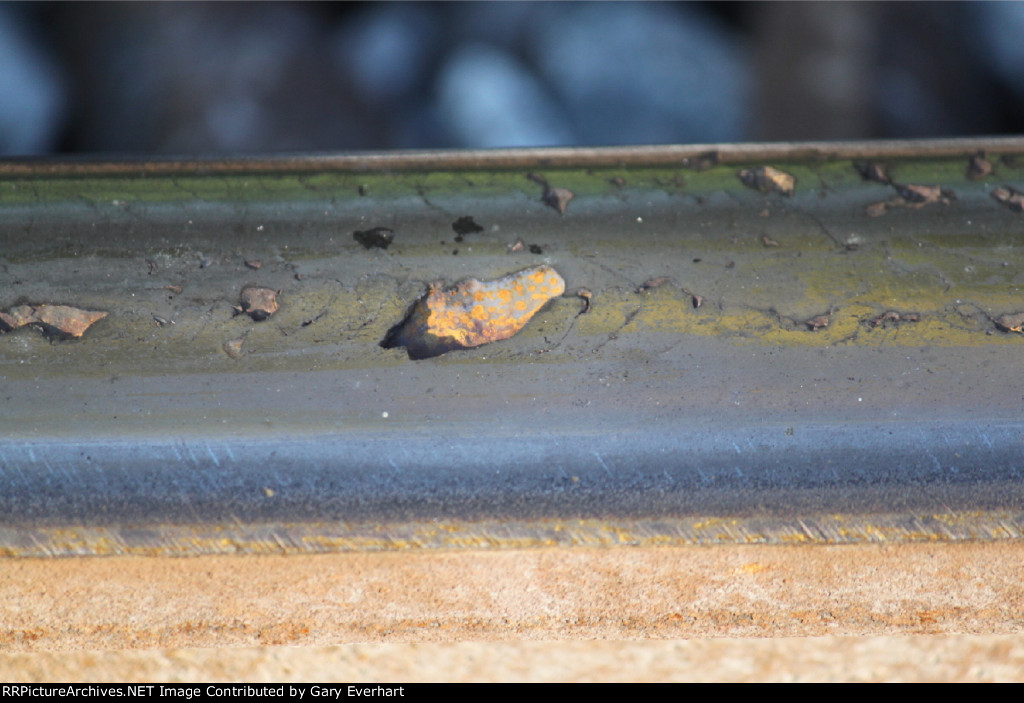 Running Rail Pitting One of the larger pits