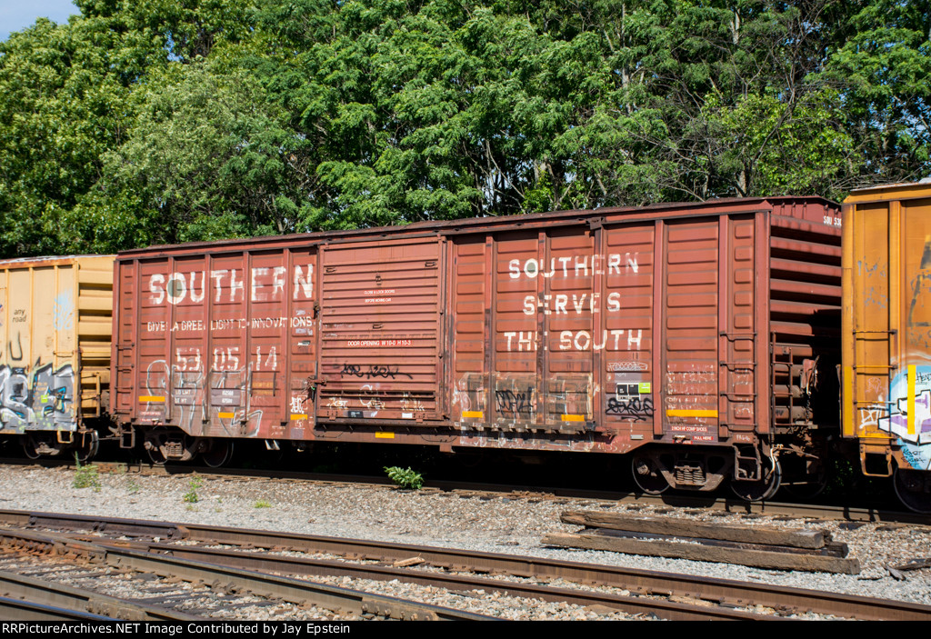 Another old Southern boxcar in the consist of today's B731