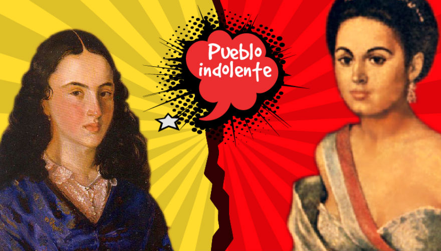 Imagen de las heroínas Policarpa Salavarrieta y Manuela Sáenz