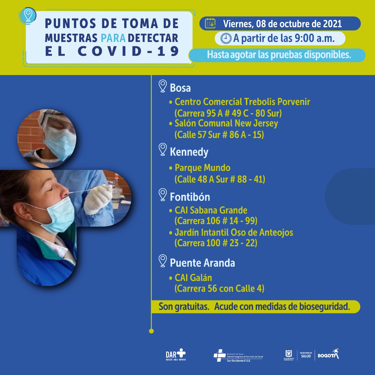 pruebas covid-19 Bosa