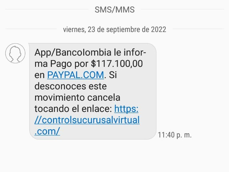 Ejemplo estafas por internet