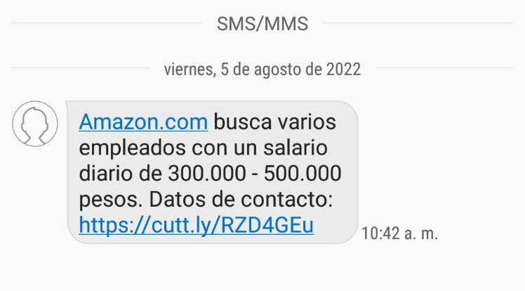 Ejemplo estafas por internet