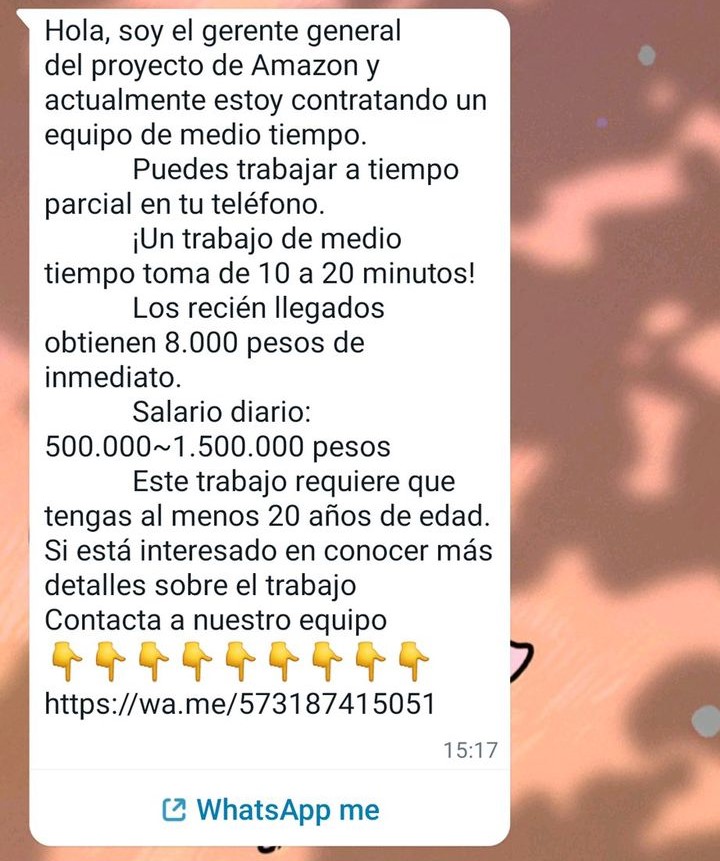 Ejemplo estafas por internet
