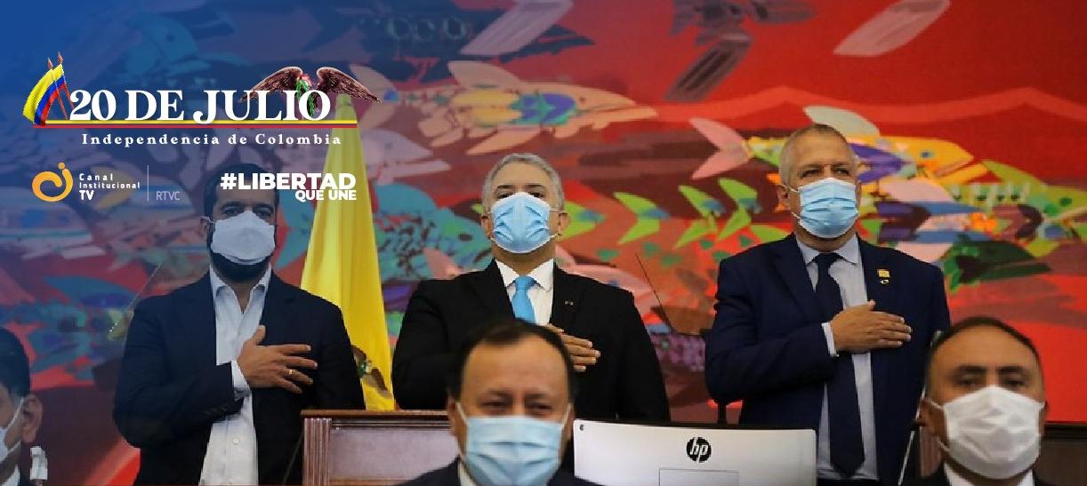 Presidente Iván Duque durante Instalación de Congreso 2021
