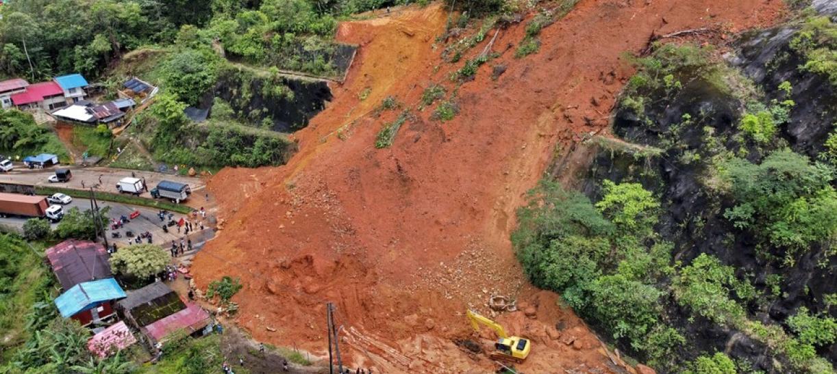Deslizamiento de tierra en la vía Buga-Buenaventura. Ilustra nota sobre Comité de Crisis 2022.