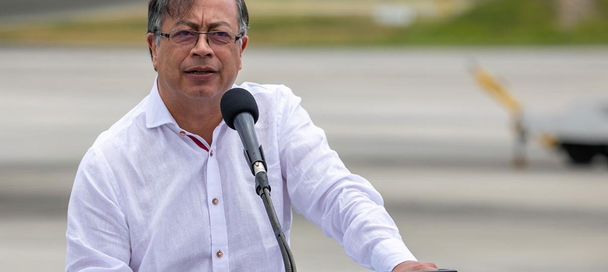 Foto del presidente Gustavo Petro. Ilustra nota sobre discurso de Petro en la COP27.