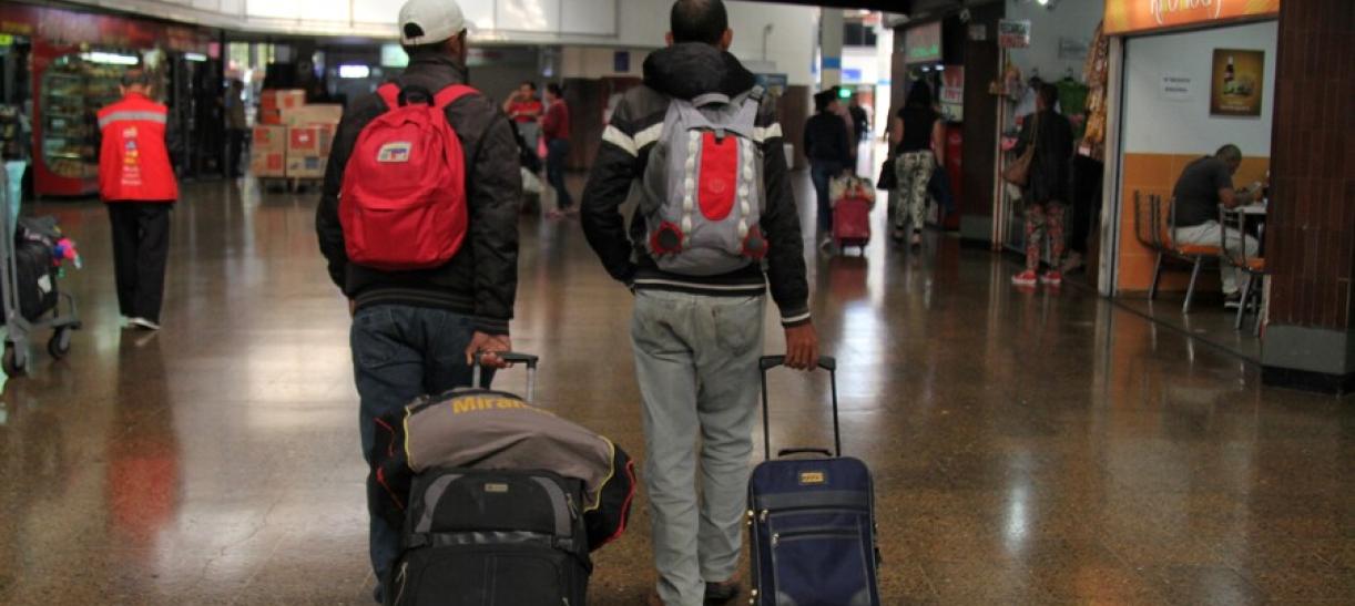 Foto de Terminal de Transporte de Bogotá. Ilustra nota de consejos para pasajeros.