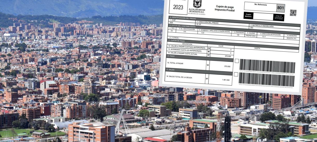 Panorámica de Bogotá. Ilustra nota sobre impuesto predial por cuotas.