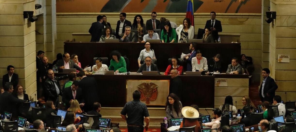 Salón Elíptico del Capitolio Nacional. Ilustra nota sobre ley estatutaria en Colombia.