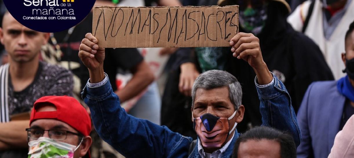 Durante el paro nacional se pidió el fin de las masacres