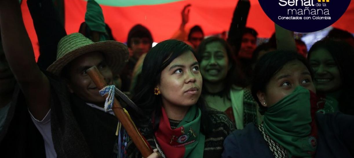 Minga indígena en bogotá