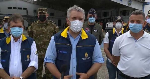 Presidente Iván Duque visita Providencia tras paso de Iota