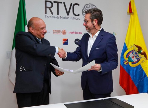RTVC firma alianza con RAI Italia