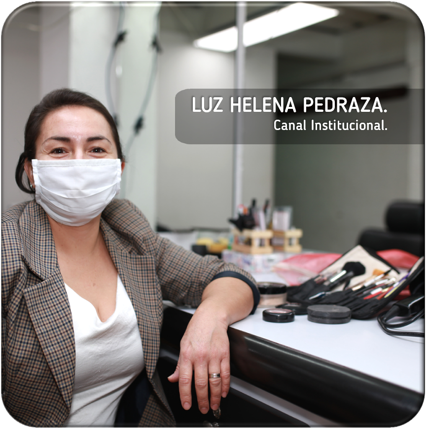 ‘‘En los Medios Públicos compartimos la hermosa labor de maquillar, haciendo nuestro trabajo con dedicación’’: Luz Helena Pedraza Vargas.
