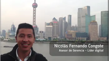 ''Siempre es un orgullo trabajar por el país, aportar en proyectos que transforman y que dejarán un legado para una entidad respetada y querida por los colombianos’’: Nicolás Fernando Congote, Asesor de gerencia – Líder digital.