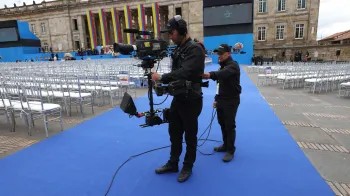 Detrás de cámaras de la Transmisión de la Posesión Presidencial