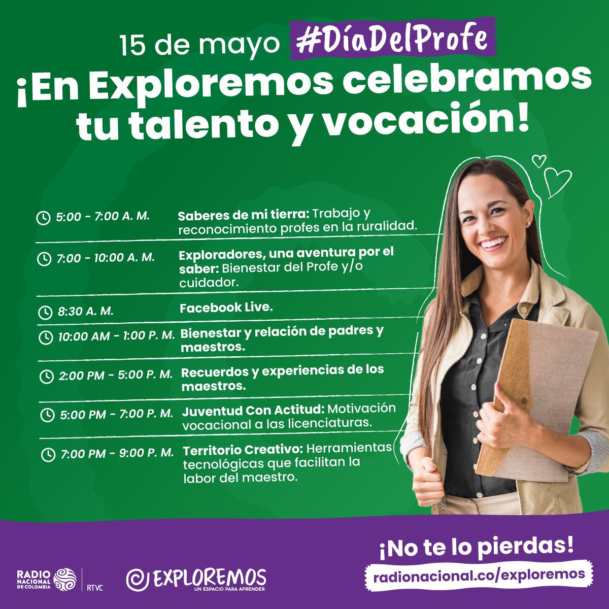 La programación de las marcas de RTVC en el Día del Maestro La programación de las marcas de RTVC en el Día del Maestro