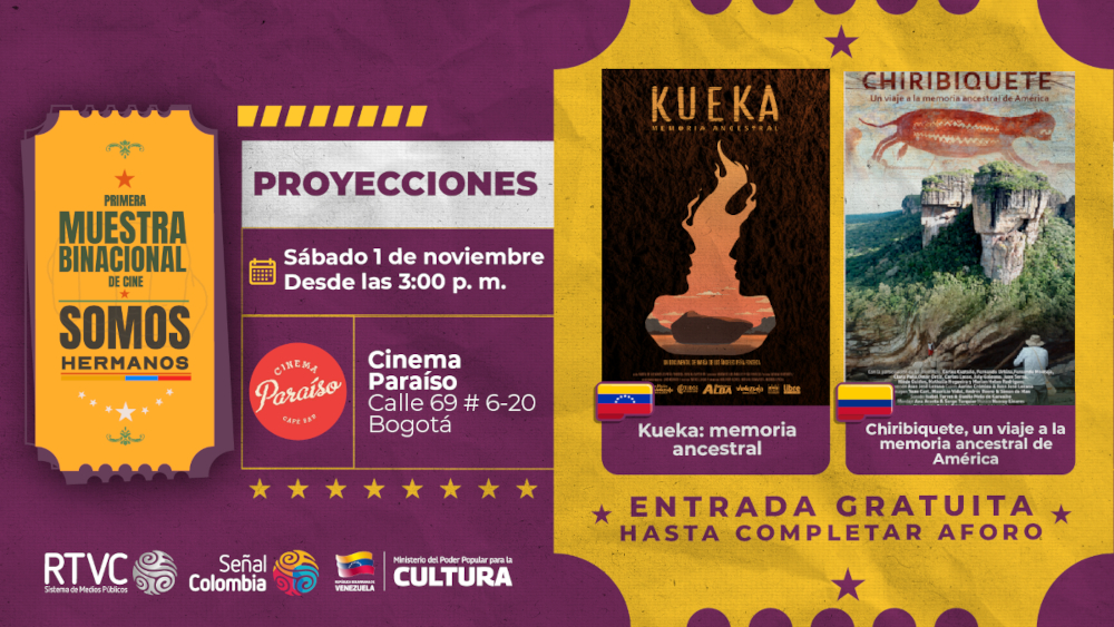 10 películas gratuitas de Colombia y Venezuela en la Primera Muestra Binacional de Cine ¡Somos Hermanos! 10 películas gratuitas de Colombia y Venezuela en la Primera Muestra Binacional de Cine ¡Somos Hermanos!