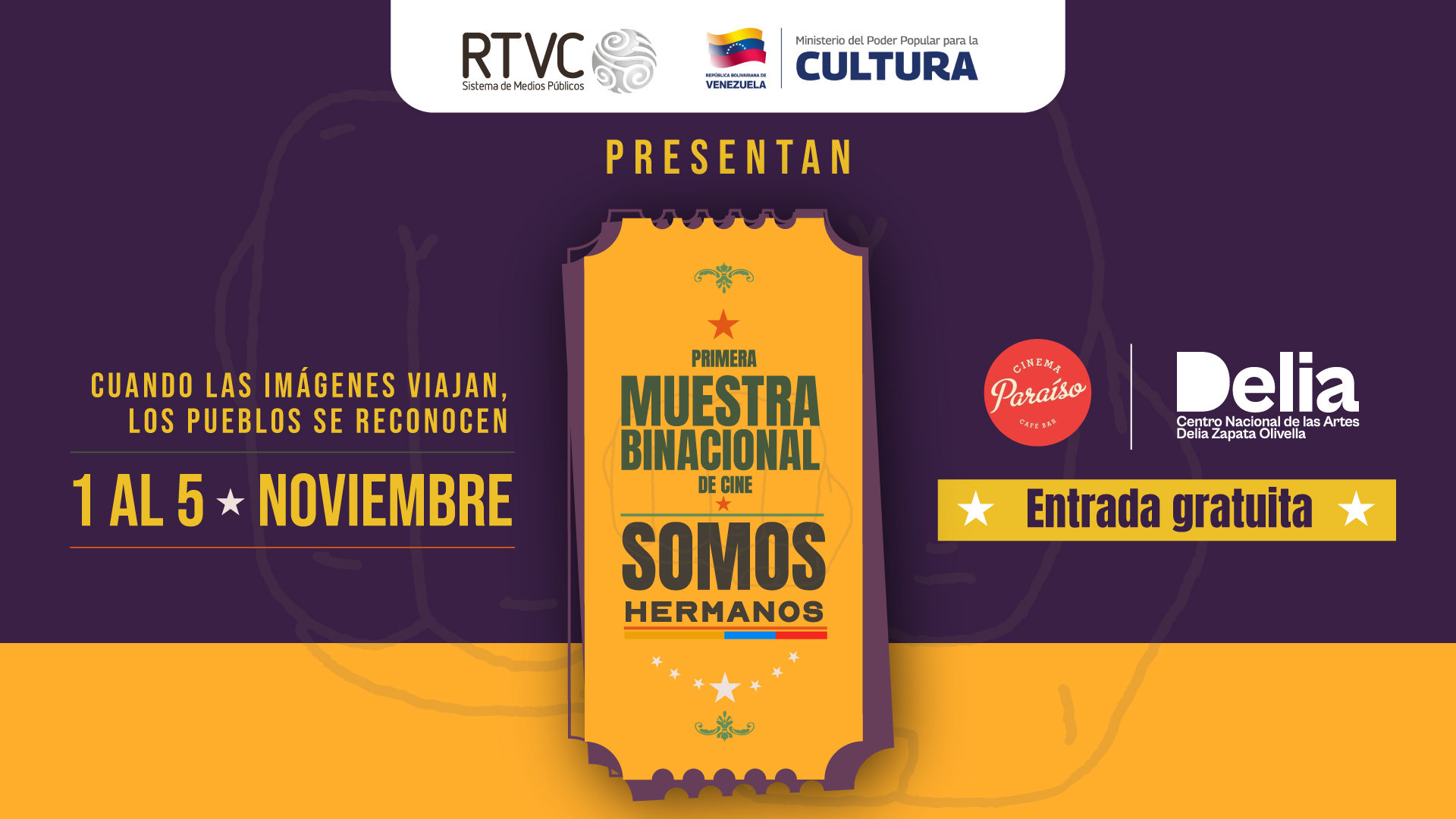 RTVC une a Colombia y Venezuela en la primera Muestra Binacional de Cine. ¡Somos hermanos! RTVC une a Colombia y Venezuela en la primera Muestra Binacional de Cine. ¡Somos hermanos!