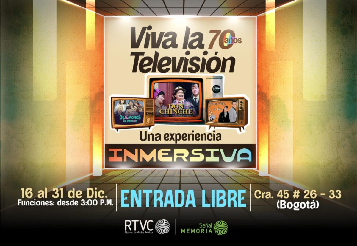 Llega a Bogotá ¡Viva la televisión! Una experiencia mágica e inmersiva 360° de talla mundial Llega a Bogotá ¡Viva la televisión! Una experiencia mágica e inmersiva 360° de talla mundial