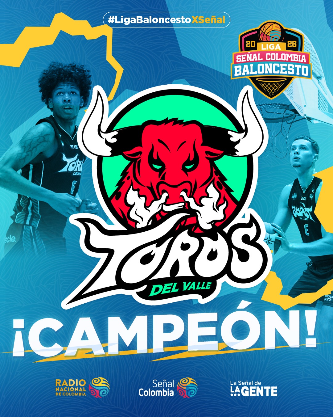 Toros campeón Liga Señal Colombia de Baloncesto