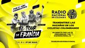 Santiago Buitrago, Einer Rubio, Harold Tejada y Sergio Higuita en el Tour de Francia por Radio Nacional de Colombia