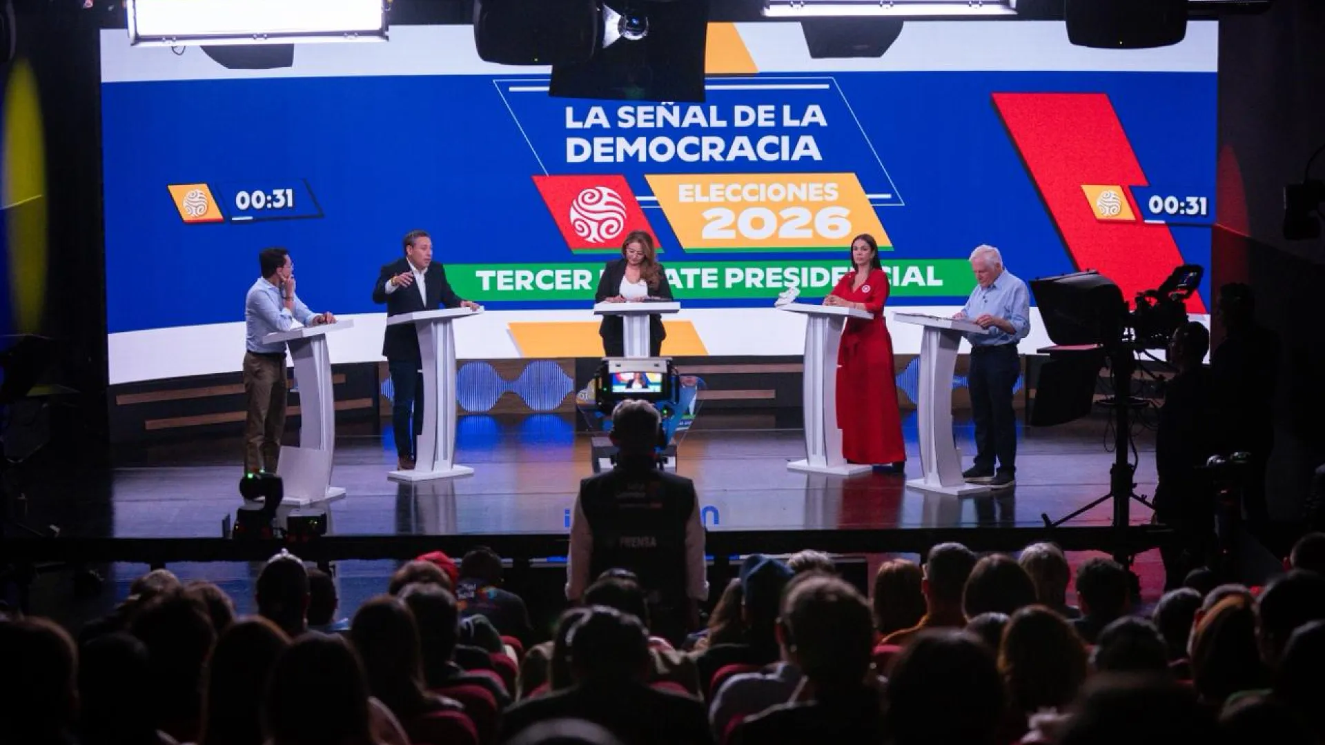 Con cuatro candidatos se realizó el tercer debate presidencial en Inravisión