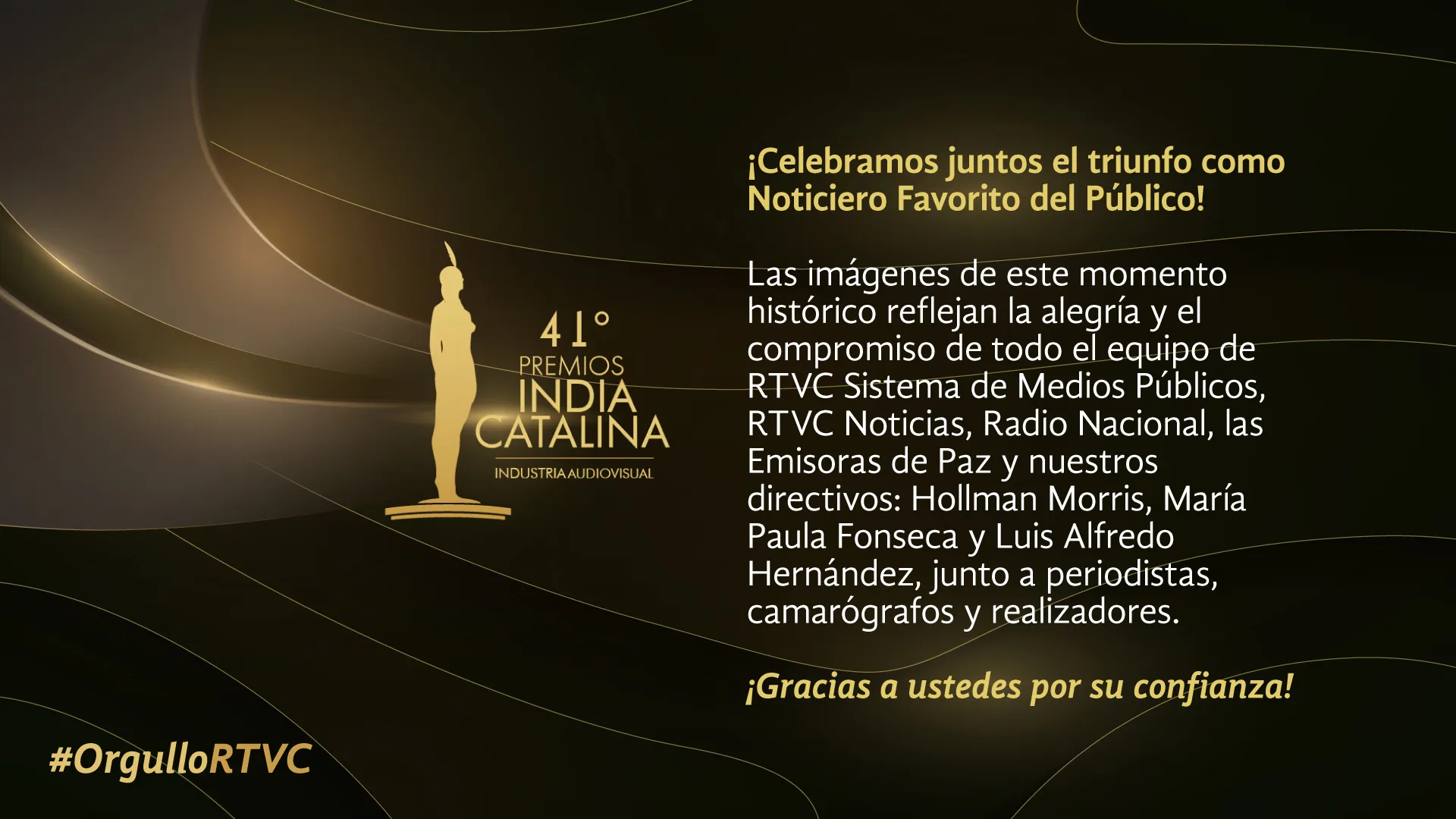 RTVC Noticias gana en los Premios India Catalina 2025