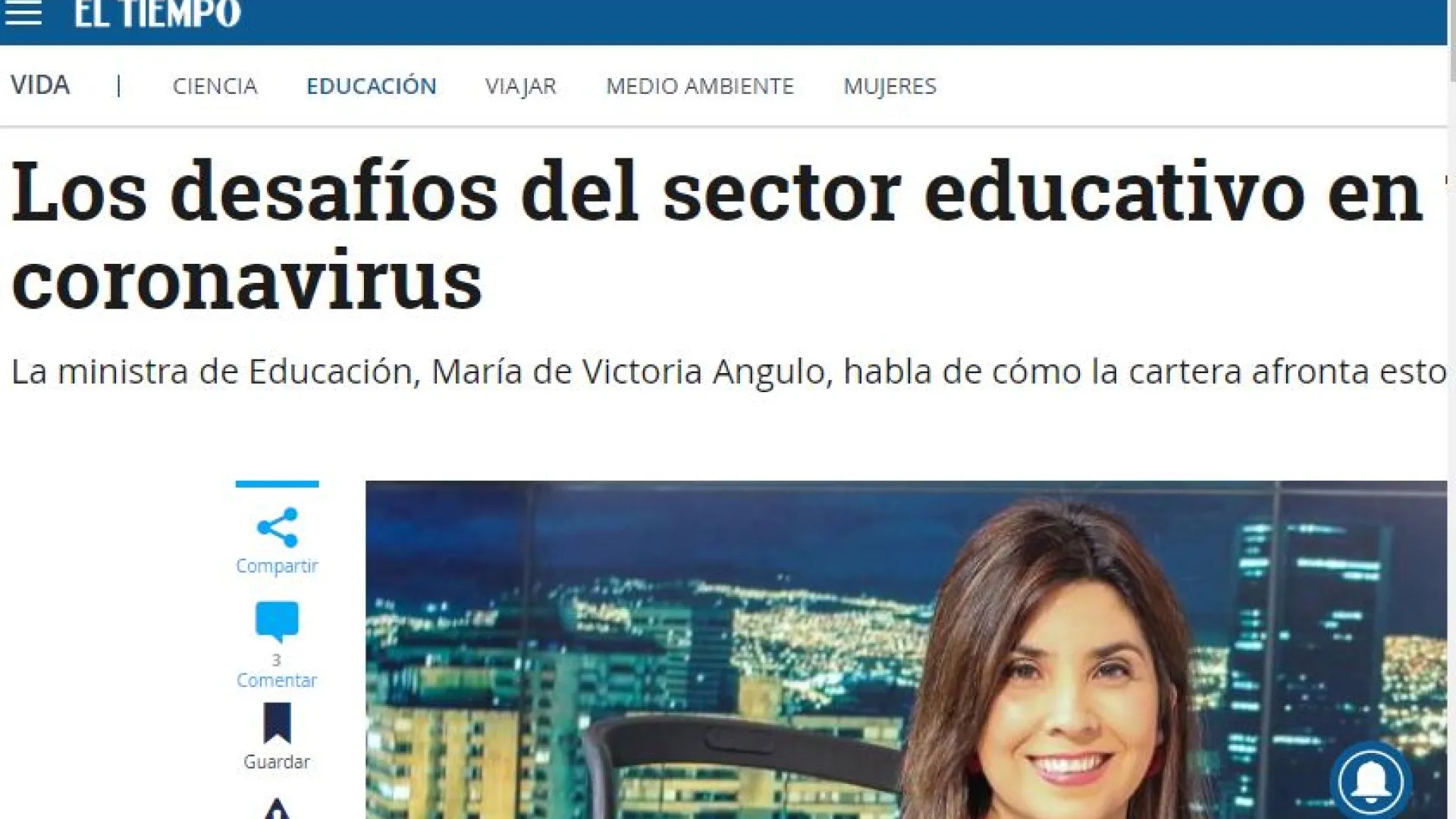 Ministra de Educación destaca avances de la estrategia 3,2,1 Edu-Acción que se realiza junto a RTVC