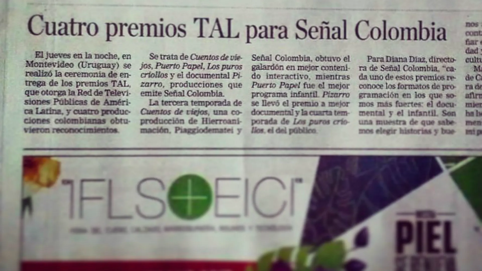 Cuatro programas de Señal Colombia, ganadores en los premios TAL