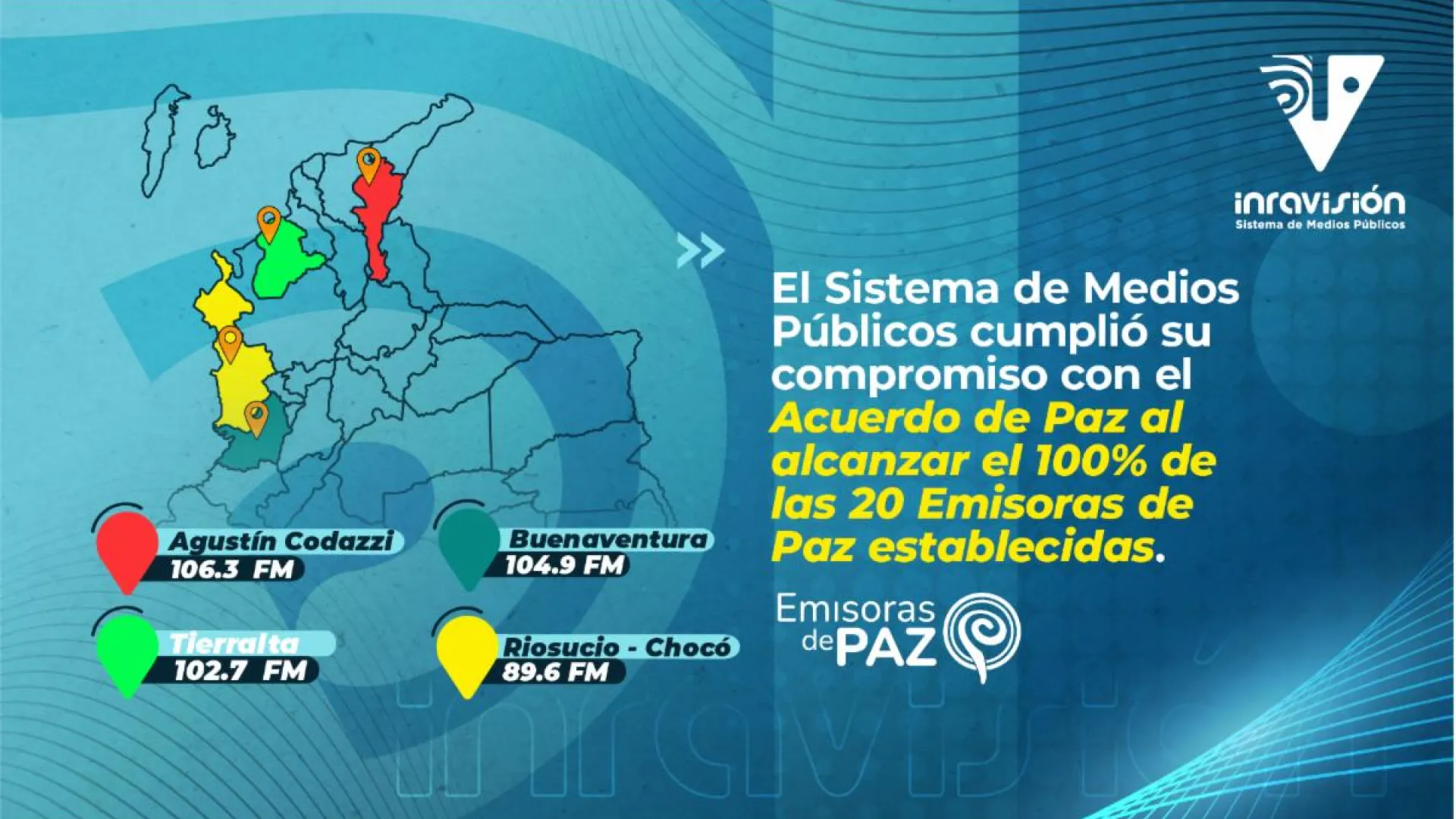 Siete años de la primera emisora de paz, Inravisión cumplió con el 100% del Acuerdo