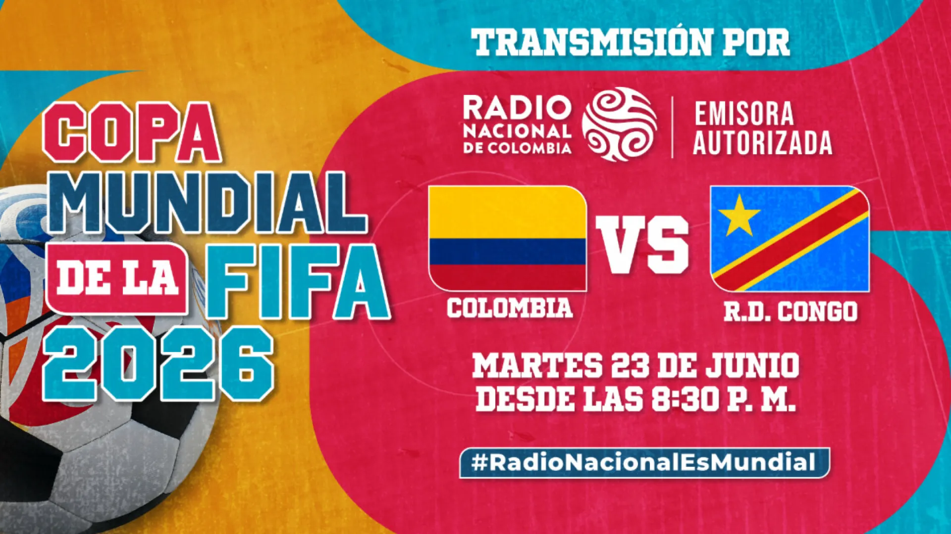 Colombia vs. RD Congo: noche decisiva en el Mundial por Radio Nacional de Colombia