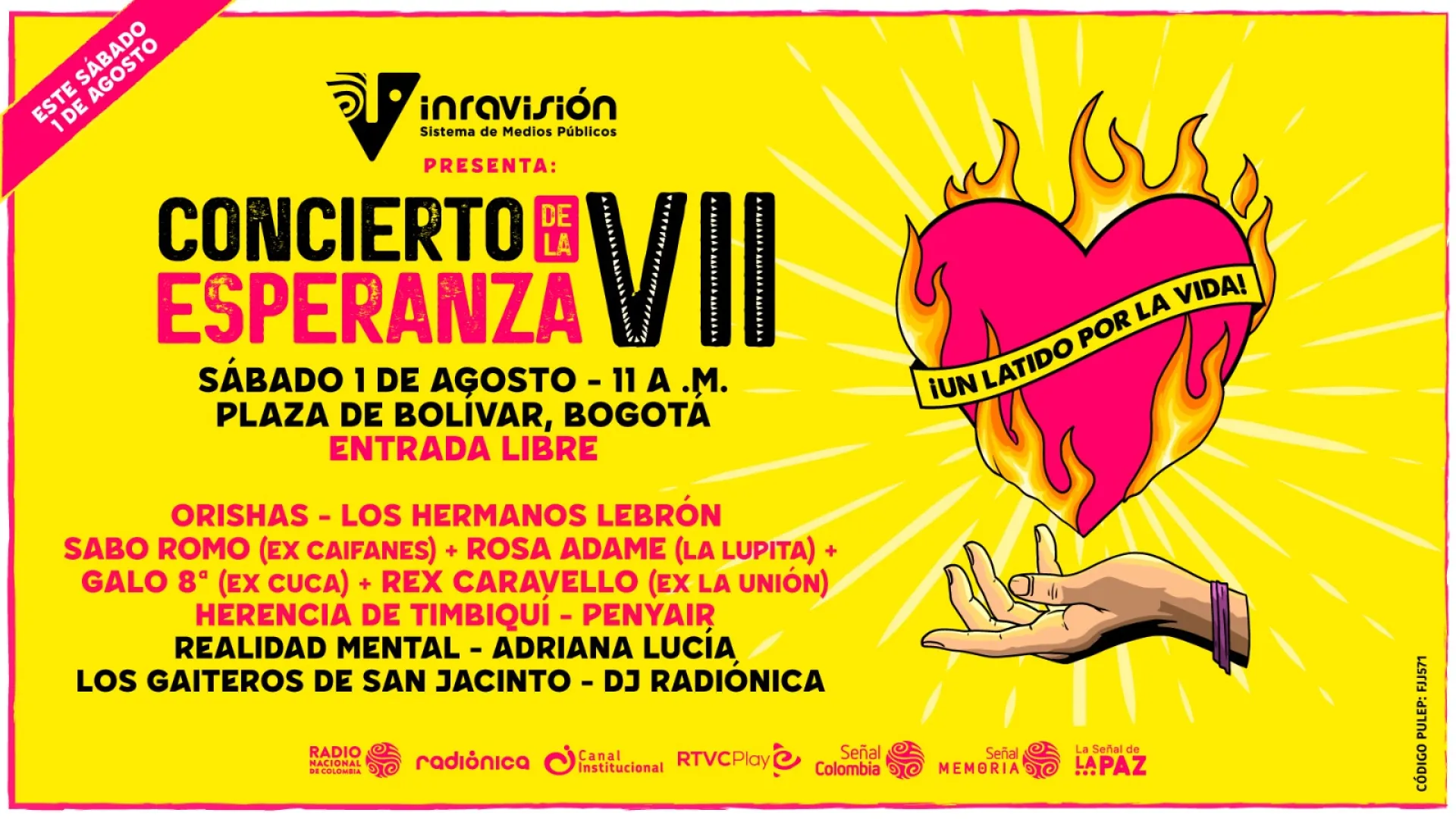 Este sábado, Concierto de la Esperanza gratis desde Bogotá y para todas las regiones