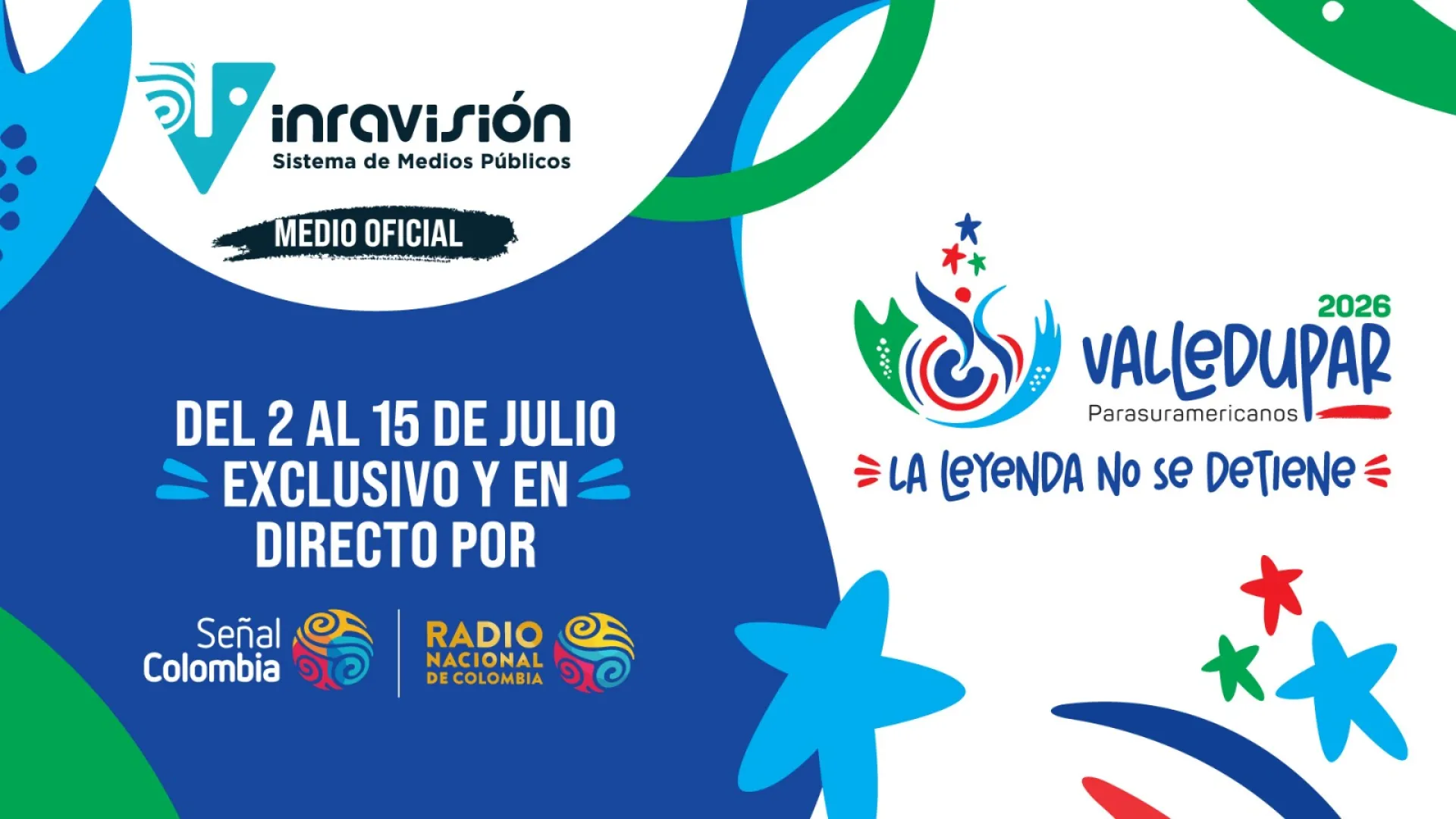 Inravisión anuncia histórica transmisión de los Juegos Parasuramericanos Valledupar 2026