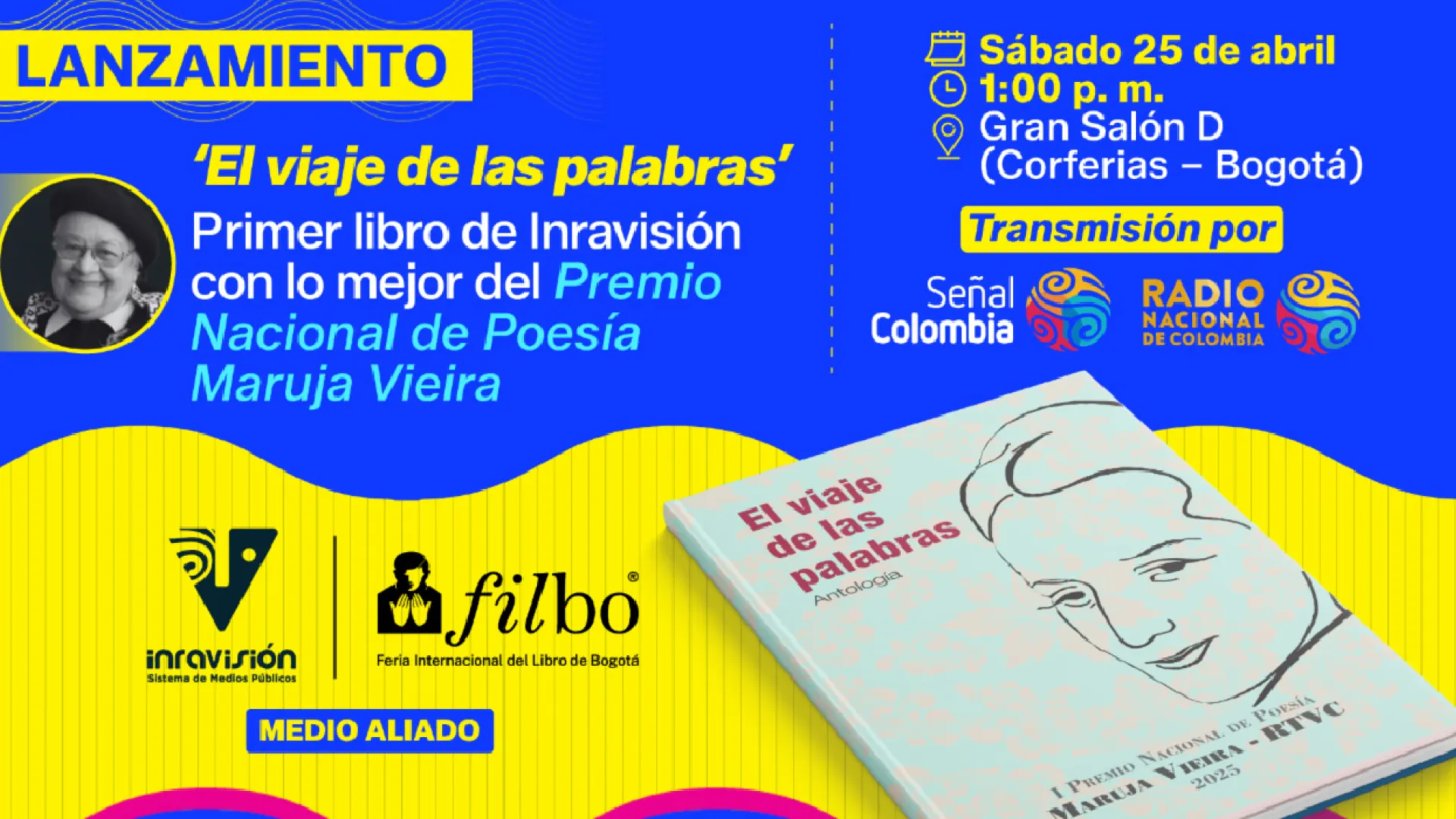  ‘El viaje de las palabras’, el primer libro de poesía de Inravisión que será lanzado en la FILBO