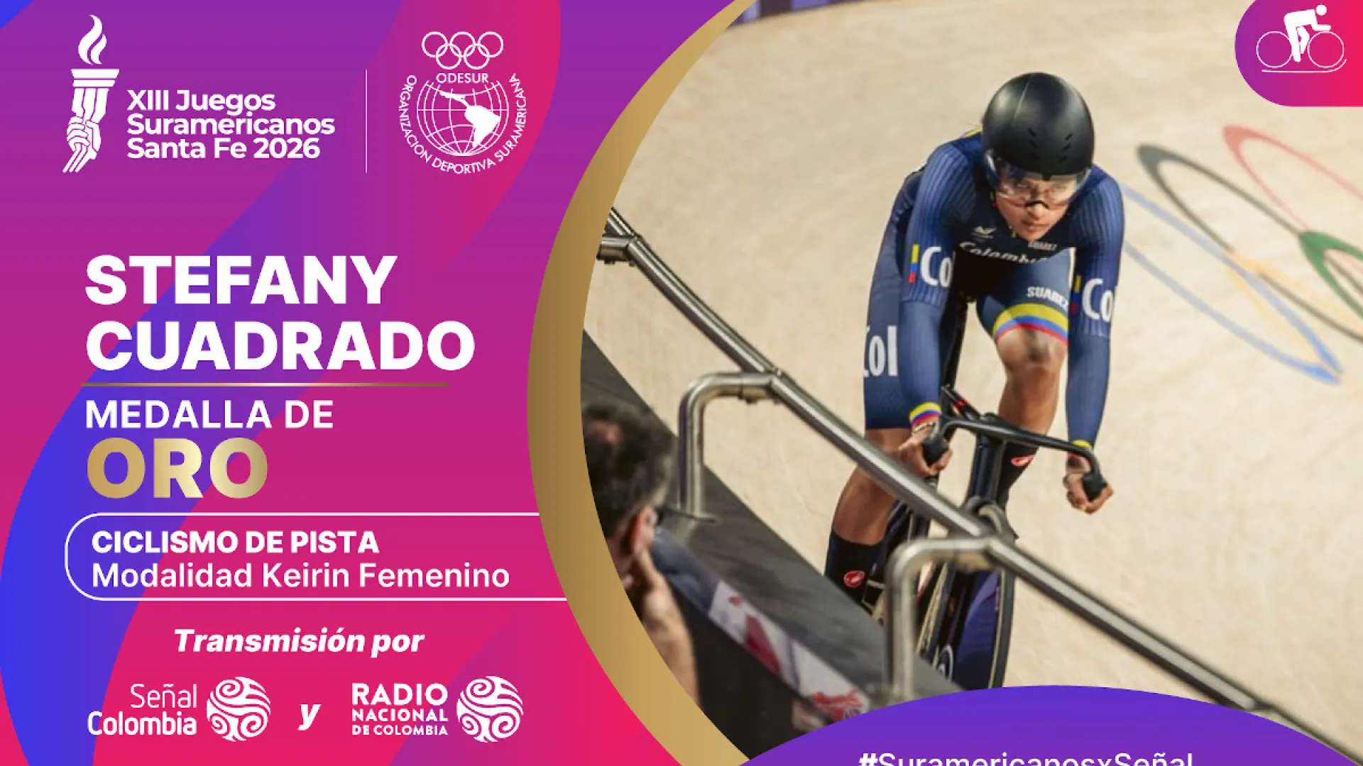 Colombia suma cuatro medallas de oro en la jornada de la mañana de los Juegos Suramericanos Santa Fe 2026