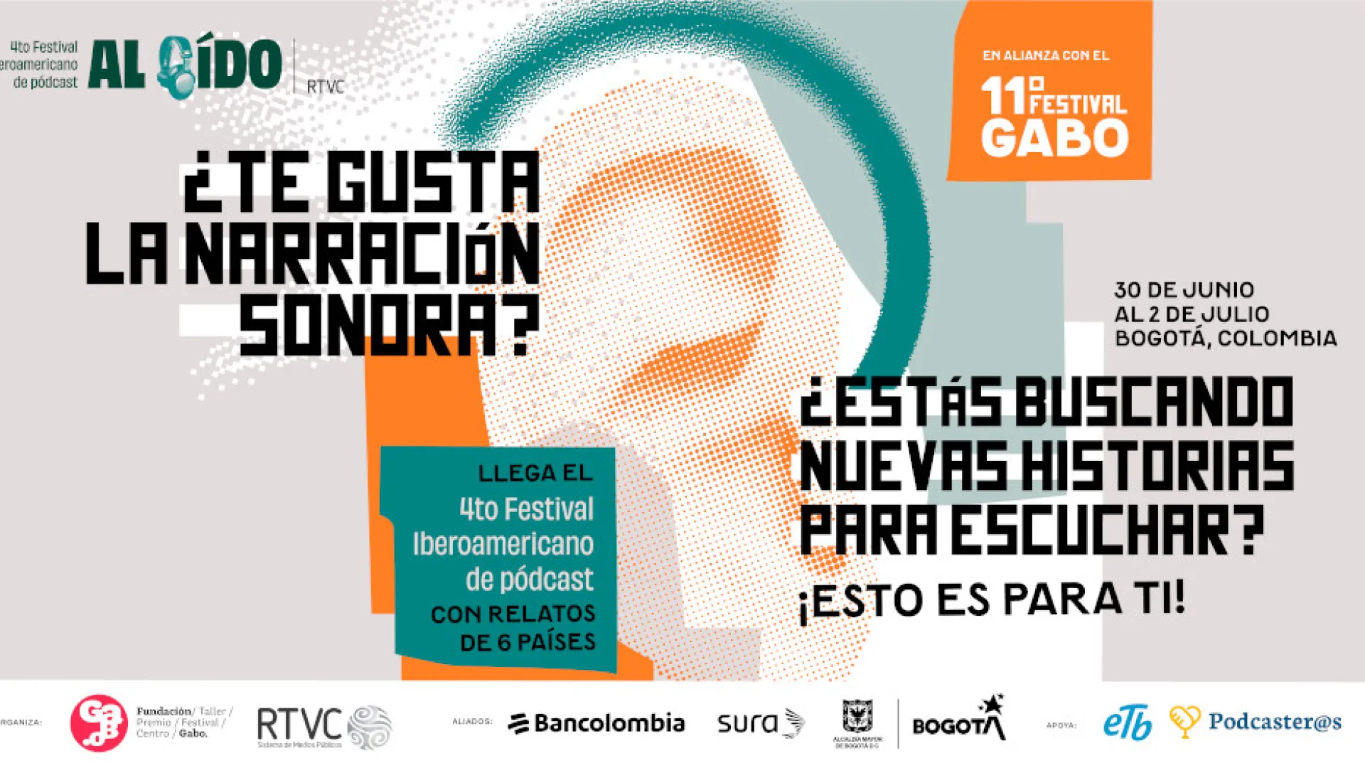 El Festival Iberoamericano de Pódcast al Oído se une al Festival Gabo para celebrar el ingenio de las narrativas sonoras