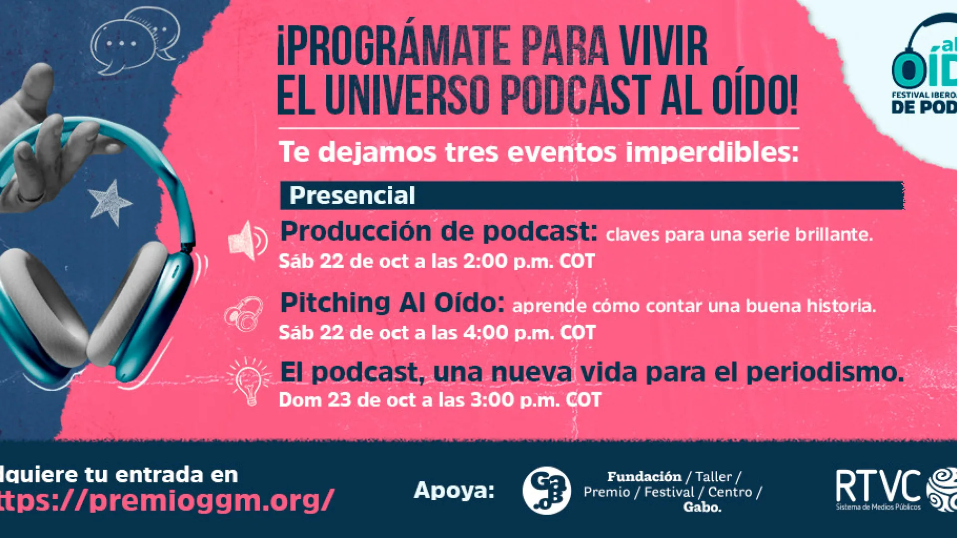 Cinco razones para no perderte el III Festival Iberoamericano de Podcast al Oído