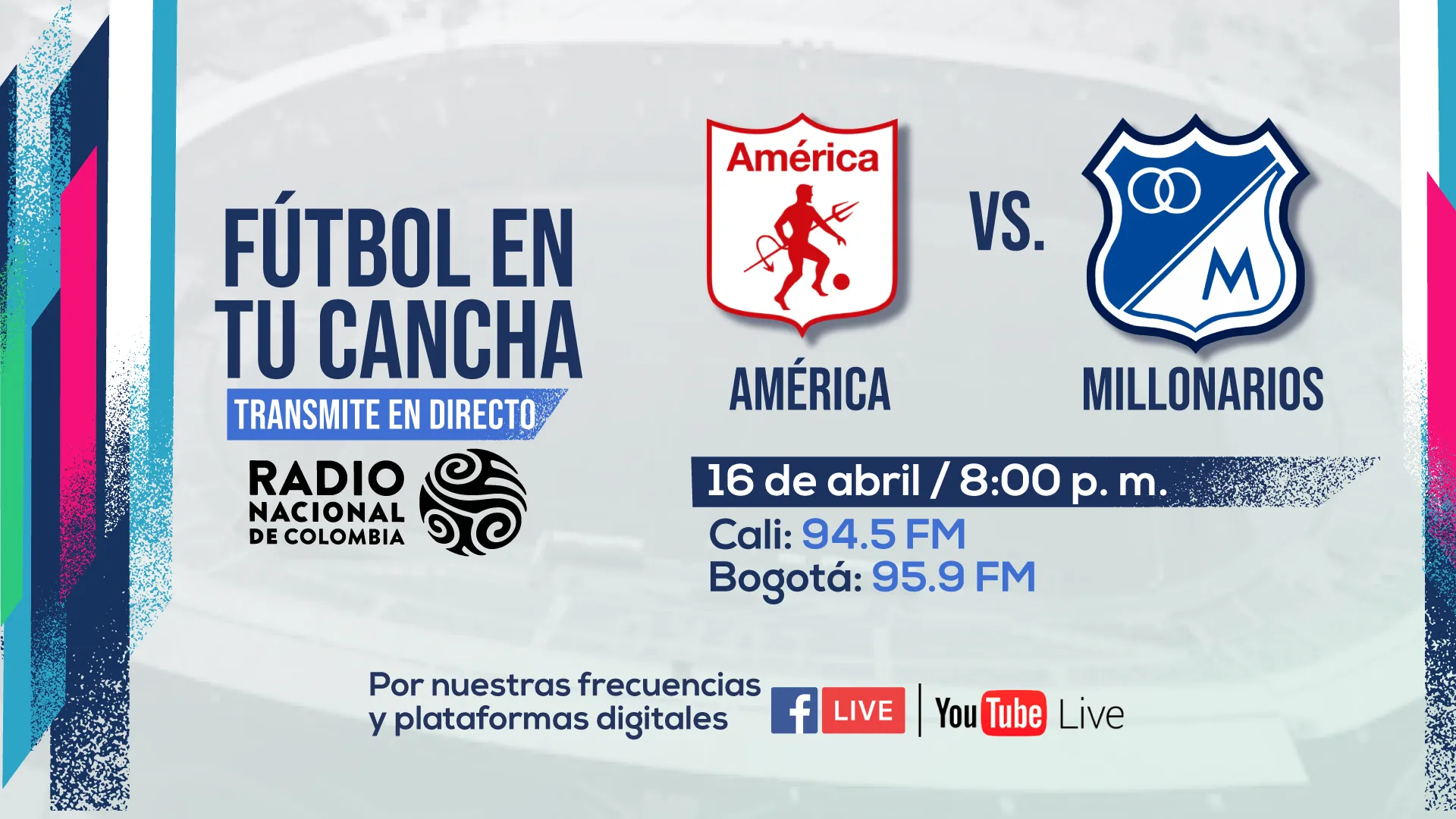 América vs. Millonarios, el clásico de la fecha 14 vívalo por Radio Nacional de Colombia