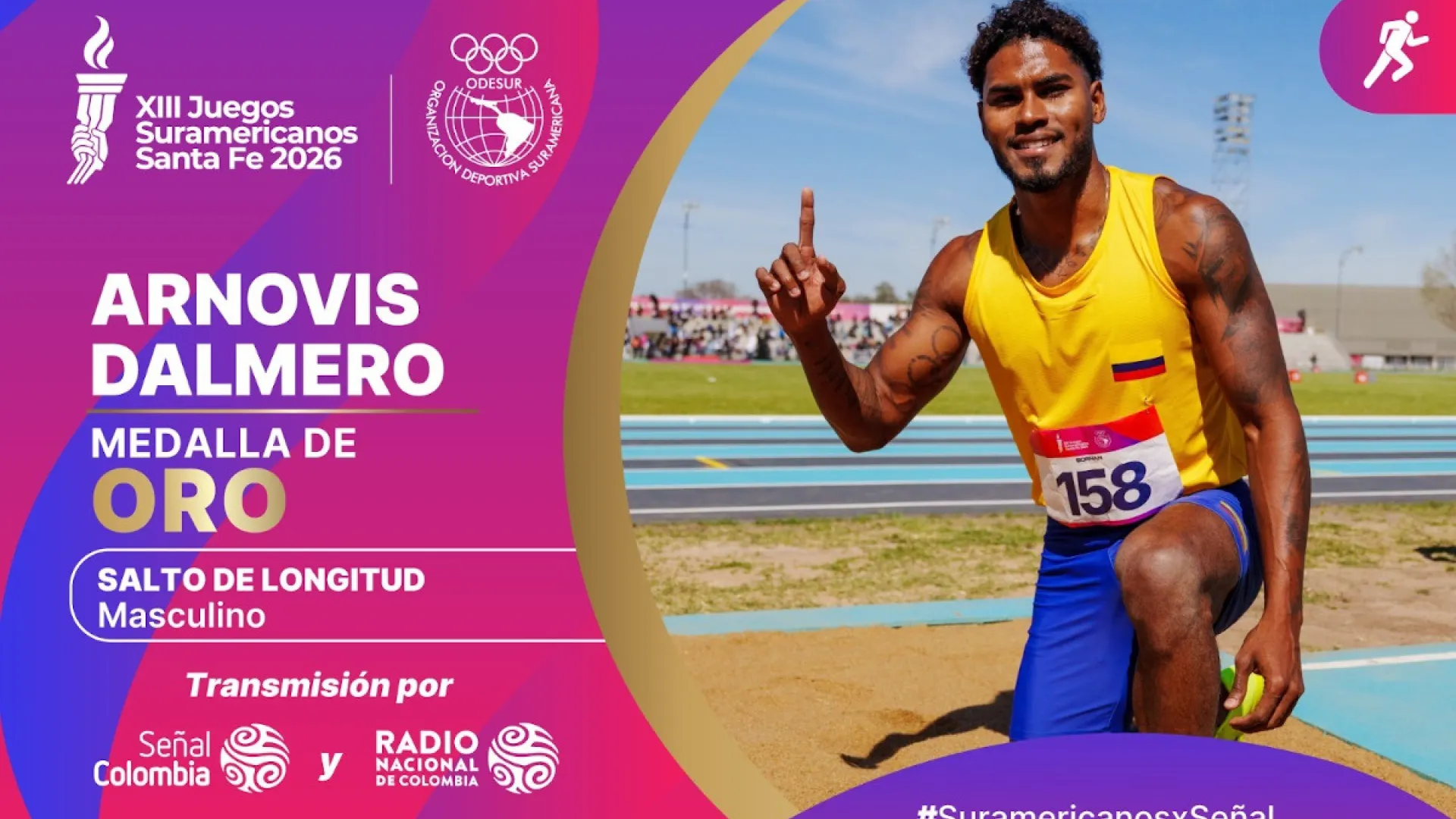 Colombia celebra dos nuevas medallas de oro en los Juegos Suramericanos Santa Fe 2026