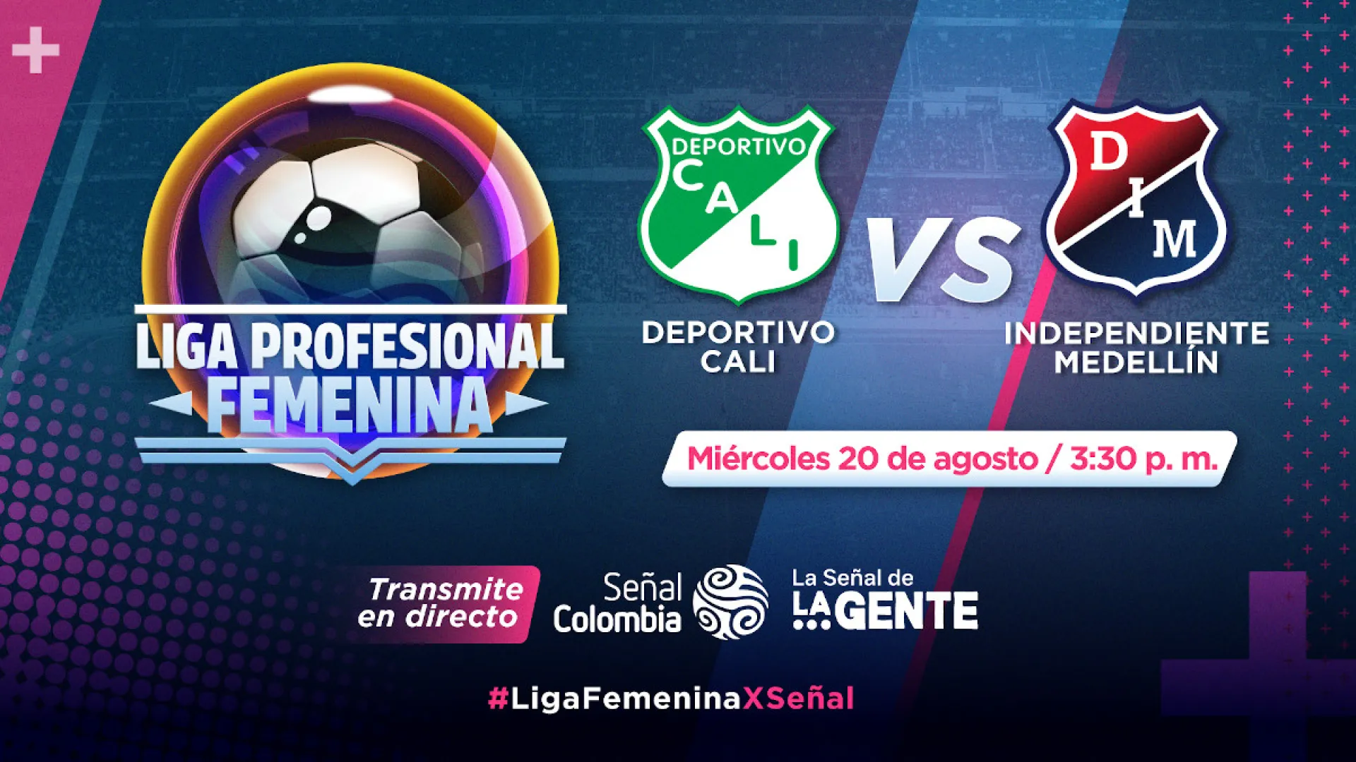 A tres fechas de la semifinal, la Liga Femenina de fútbol se sigue viviendo por Señal Colombia