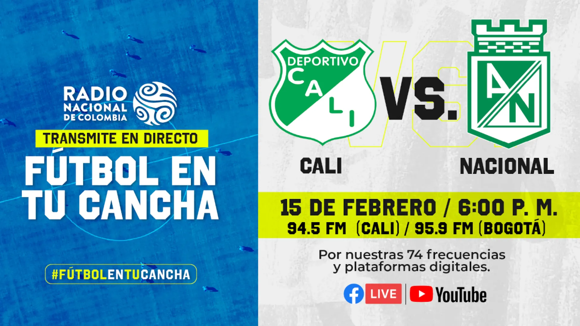 "Luz Verde" para un gran partido del fútbol profesional colombiano