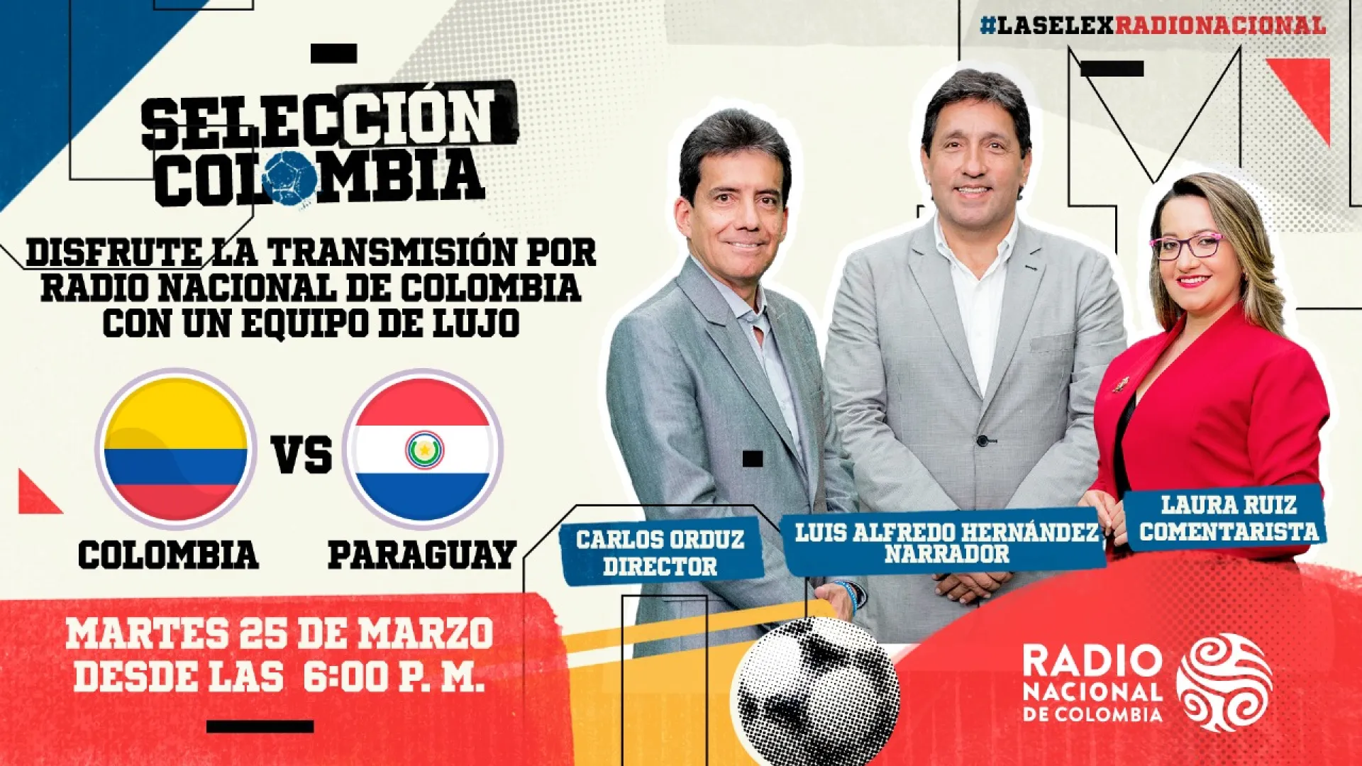 Radio Nacional de Colombia transmitirá Colombia vs. Paraguay desde Barranquilla para todo el país