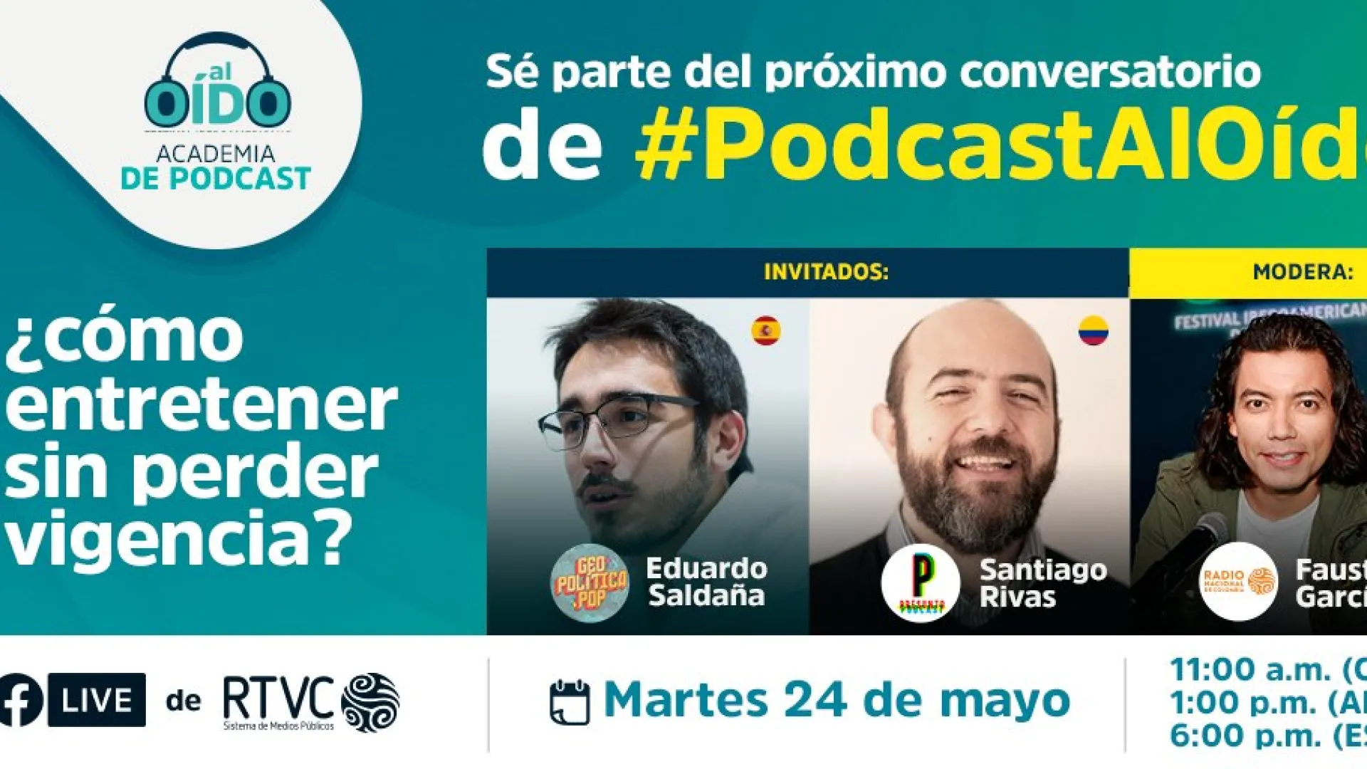 Llega el II Conversatorio de #PodcastAlOído: ¿Cómo entretener sin perder vigencia?