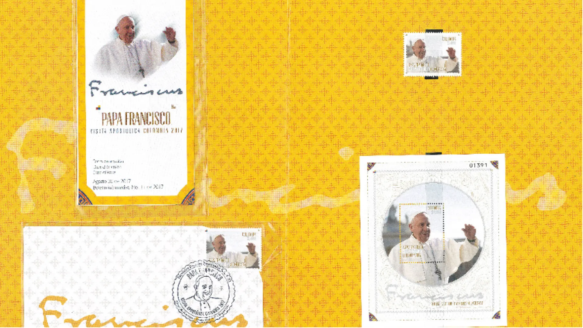 Estampilla Visita Papa Francisco RTVC